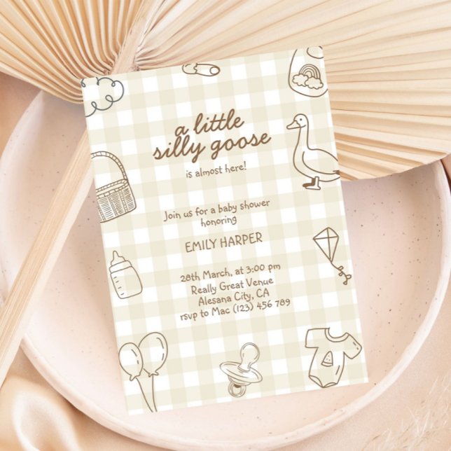 Hand Drawn Spring Goose Baby Shower Invitation (Creator Uploaded)