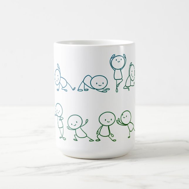 Hand-Drawn Stickman Collection Coffee Mug (Center)