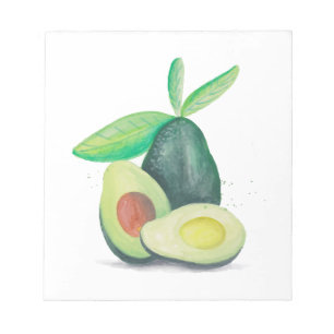 Hand Drawn Still Life Avocados Notepad