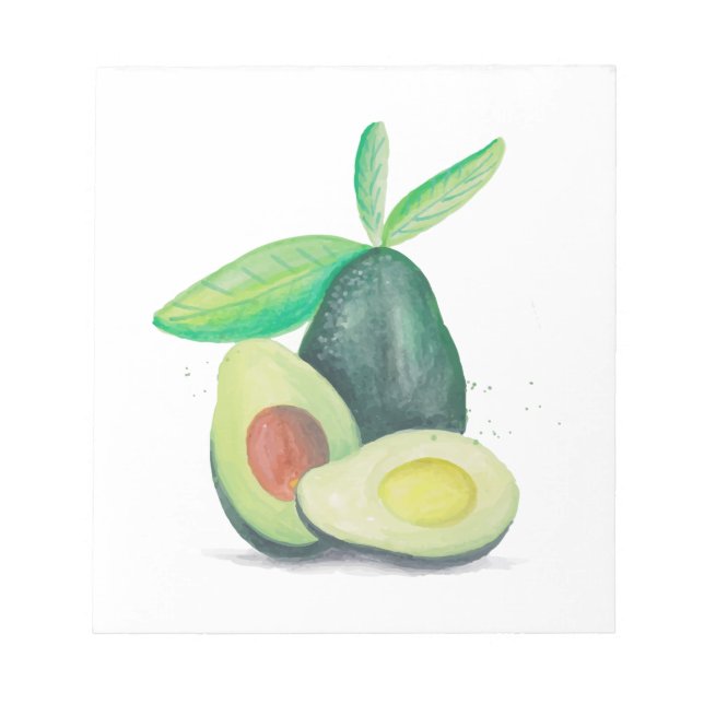 Hand Drawn Still Life Avocados Notepad (Front)