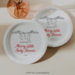 Hand Drawn Stockings Merry Little Baby Shower Paper Plate<br><div class="desc">Anyone planning a Christmas Baby Shower would love our templated items featuring a charming hand-drawn Christmas illustration theme. These Christmas Baby Shower designs effortlessly blend festive elegance with practicality. The hand drawn illustrated design adds a touch of warmth and whimsy, perfect for seasonal celebrations. With fun, festive fonts that capture...</div>