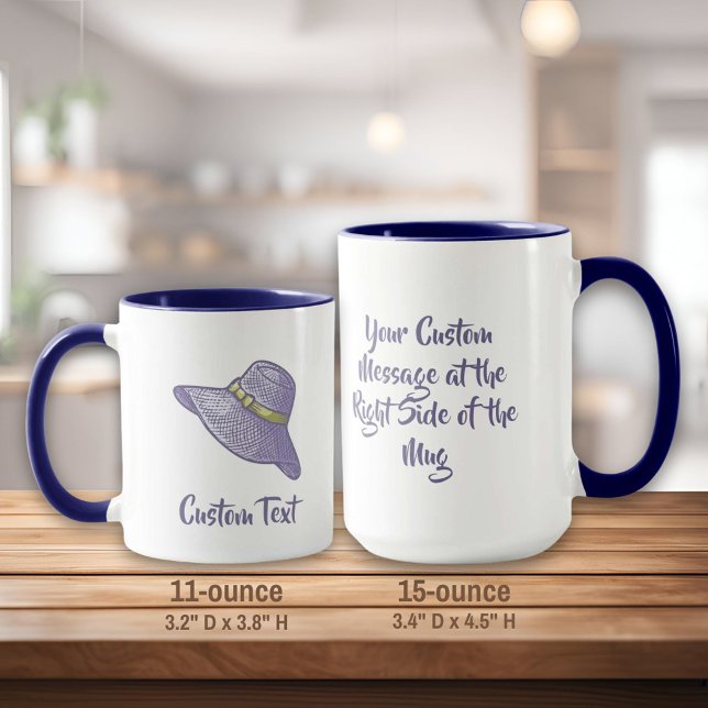 Hand Drawn Straw Hat Lilac Mug (Creator Uploaded)