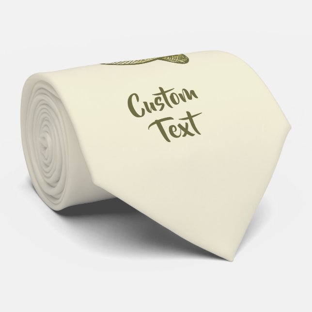 Hand Drawn Straw Hat Yellow Tie (Rolled)