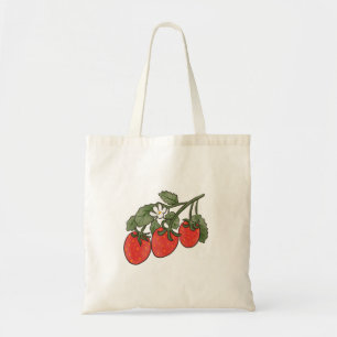 Hand-Drawn Strawberry Illustration Tote Bag
