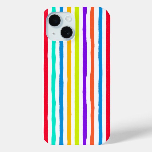 Hand-drawn stripes in bright pop art colours Case-Mate iPhone case (Back)