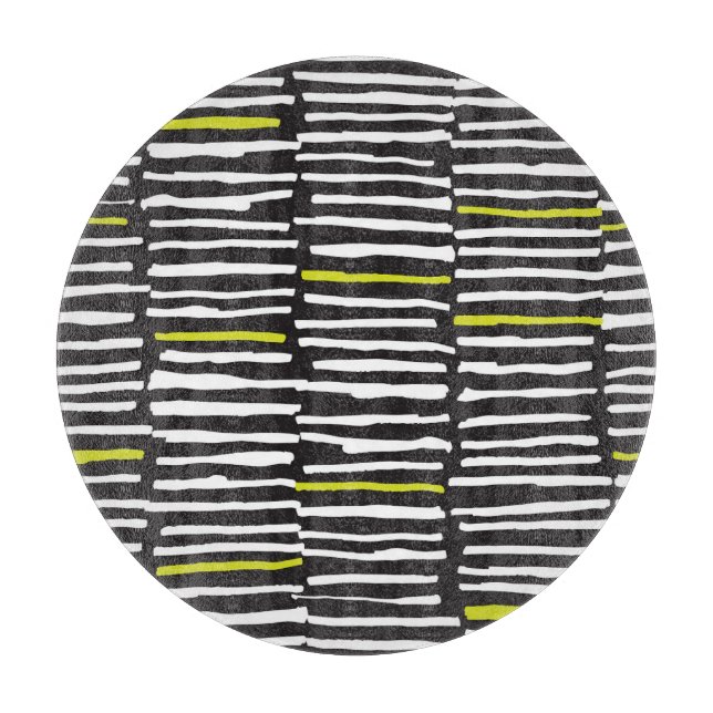 Hand Drawn Stripes: Vintage Pattern. Cutting Board (Front)