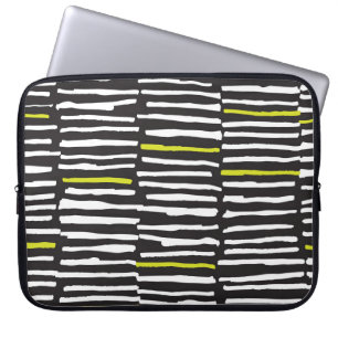 Hand Drawn Stripes: Vintage Pattern. Laptop Sleeve