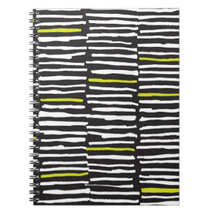 Hand Drawn Stripes: Vintage Pattern. Notebook