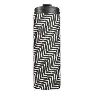 Hand drawn style seamless pattern. Abstract geomet Thermal Tumbler