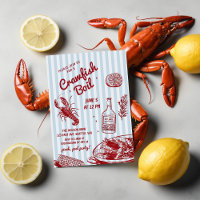 Hand Drawn Summer Seafood Crawfish Boil Party 