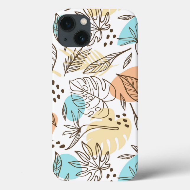 Hand drawn summer tropical pattern Case-Mate iPhone case (Back)