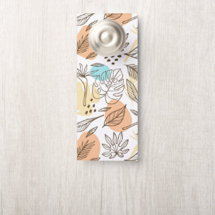 Hand drawn summer tropical pattern door hanger