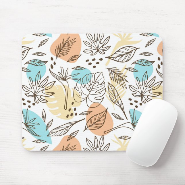 Hand drawn summer tropical pattern mouse mat (With Mouse)