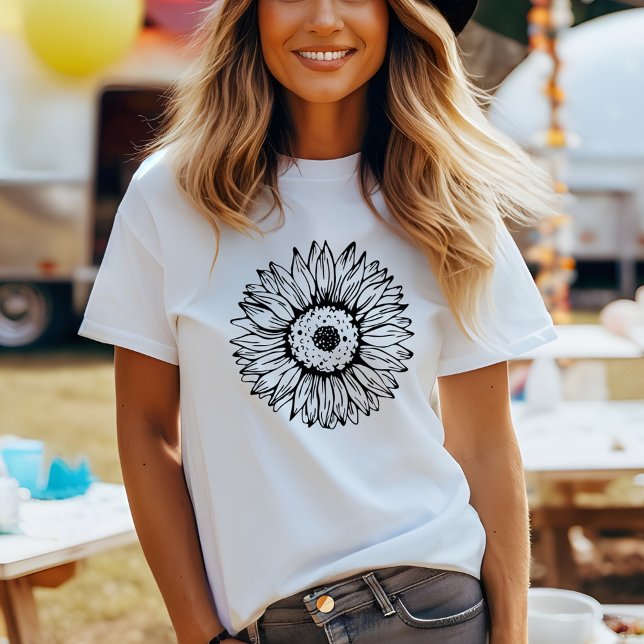 Hand Drawn Sunflower  T-Shirt (Creator Uploaded)
