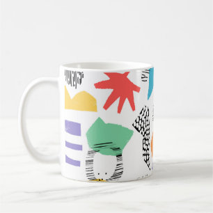 Hand drawn surface design. Artistic Memphis textur Coffee Mug