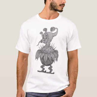 Hand-Drawn Surreal Fantasy Plant - Intricate B&W T-Shirt