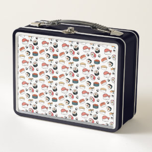 Hand-Drawn Sushi Mix Metal Lunch Box