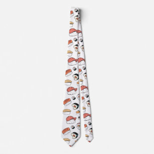 Hand-Drawn Sushi Mix Tie