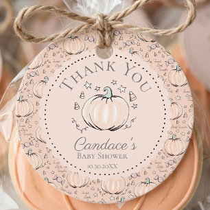Hand-Drawn Sweet Pumpkin Baby Shower Favour Tags