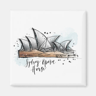 Hand Drawn Sydney Opera House Magnet