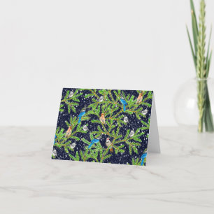 Hand Drawn Tahoe Winter Birds in Night Snow Storm  Announcement