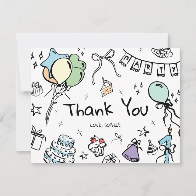 Hand Drawn Thank You Card (Front)