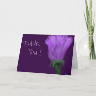 Hand-Drawn Thank You Card, Blank Inside Card