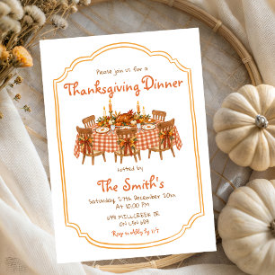 Hand Drawn Thanksgiving Dinner Invitation