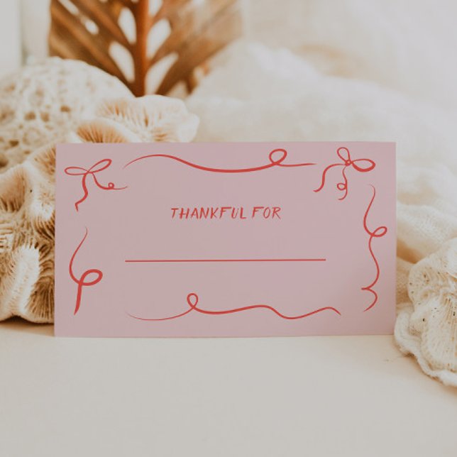 Hand Drawn Thanksgiving Dinner Place Card (Creator Uploaded)