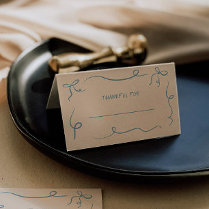 Hand Drawn Thanksgiving Dinner Place Card