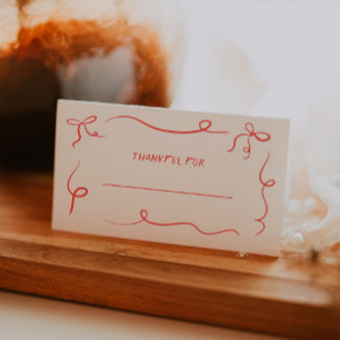 Hand Drawn Thanksgiving Dinner Place Card