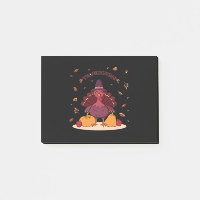 hand drawn thanksgiving illustration post-it notes (Front)
