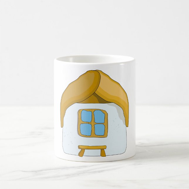 Hand-Drawn Thatched Cottage Little House Coffee Mug (Creator Uploaded)