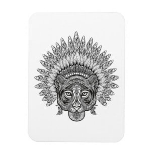 Hand Drawn Tiger In Style Magnet