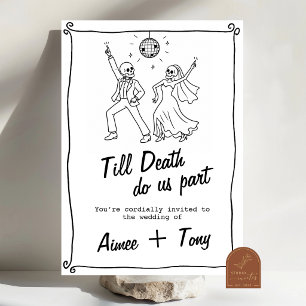 Hand Drawn Till Death Do Us Part Wedding Invitation