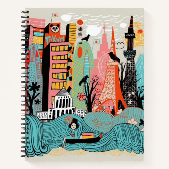 Hand Drawn Tokyo Japan Notebook (Front)
