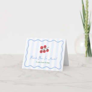 Hand-Drawn Tomato Vine Baby or Bridal Shower Thank You Card