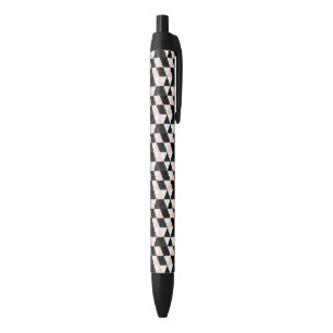 Hand Drawn Triangle Geometric Pattern Black Ink Pen