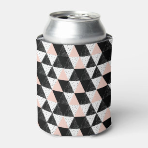 Hand Drawn Triangle Geometric Pattern Can Cooler
