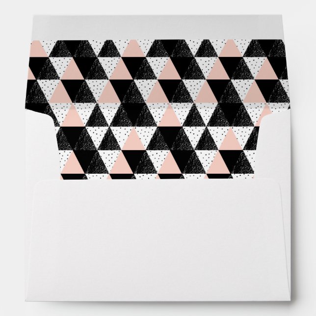 Hand Drawn Triangle Geometric Pattern Envelope (Back (Bottom))