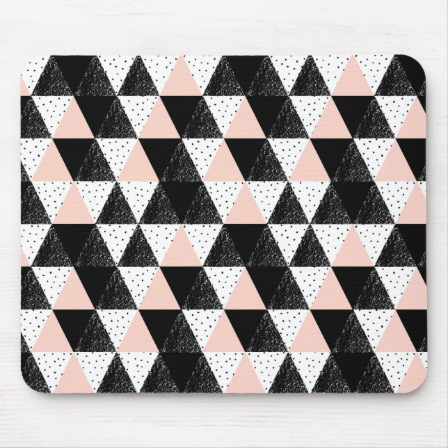 Hand Drawn Triangle Geometric Pattern Mouse Mat (Front)
