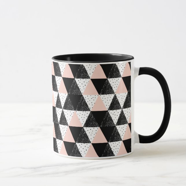 Hand Drawn Triangle Geometric Pattern Mug (Right)