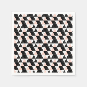 Hand Drawn Triangle Geometric Pattern Napkin