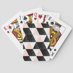 Hand Drawn Triangle Geometric Pattern Playing Cards