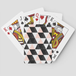 Hand Drawn Triangle Geometric Pattern Playing Cards
