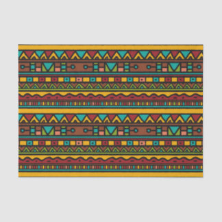 Hand Drawn Tribal Pattern Earth Tones Tissue Paper