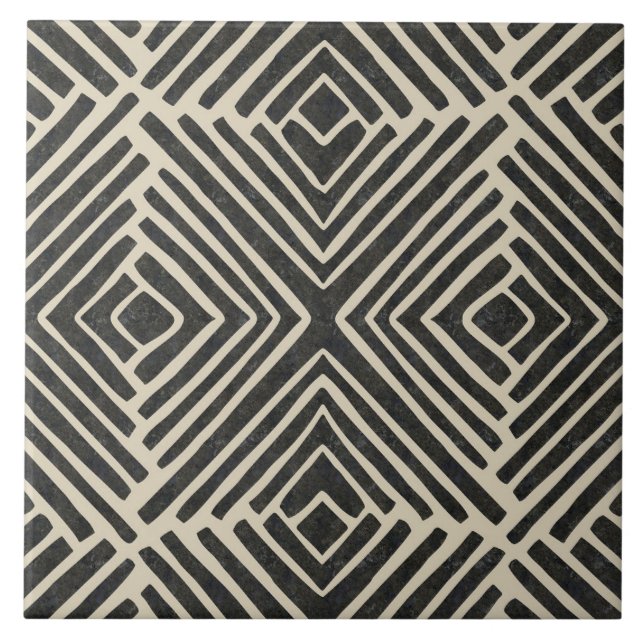 Hand drawn tribal pattern tile (Front)