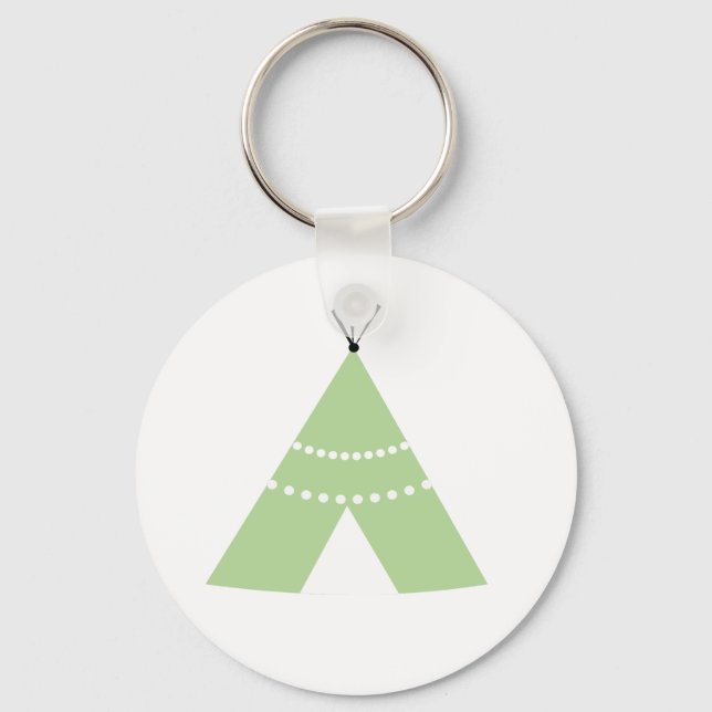 Hand-drawn tribal teepee. key ring (Front)