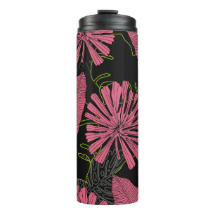 Hand drawn tropical leaves. Exotic plant. Tropical Thermal Tumbler