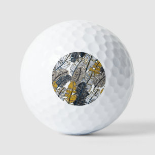 Hand Drawn: Tropical Leaves Golf Balls
